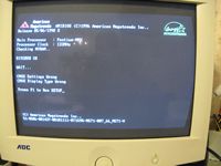 Running with Intel Pentium MMX 166MHz CPU.